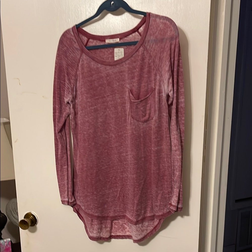 Bozzolo Pink Relaxed Long Sleeve Blouse